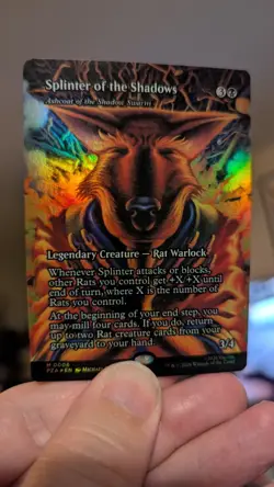 1x Splinter Of The Shadows - Ashcoat BORDERLESS FOIL NM TMNT MTG x1 - Image 1