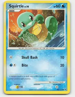 2009 Pokemon, Platinum, #96/127 Squirtle, Common (b) - Image 1