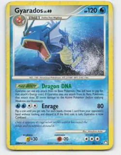 2007 Pokemon, Mysterious Treasures, #26/123 Gyarados, Rare - Image 1