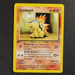 Cyndaquil 57/111 Neo Genesis First Edition Pokemon TCG VG Condition - Image 1