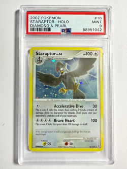 PSA 9 Mint Staraptor Holo 2007 Pokemon Diamond & Pearl #16 - Image 1
