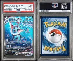 2021 Pokemon Swsh Black Star Promo #182 Fa/Vaporeon Vmax Vaporeon Vmax PSA 9 - Image 3