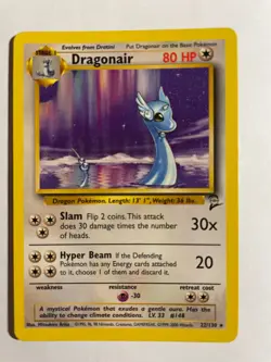 POKEMON DRAGONAIR 22/130 RARE BASE SET 2 NM - Image 1