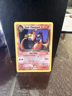 HP Team Rocket Dark Charizard 21/82 Rare Unlimited Pokemon Card - Image 1