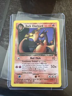 HP Team Rocket Dark Charizard 21/82 Rare Unlimited Pokemon Card - Image 3