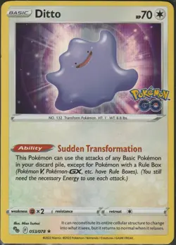 Ditto 053/078 - Pokemon GO - Holo Rare 2022 - Pokemon TCG - Image 1