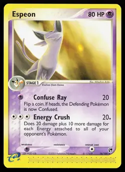 Espeon 16/100 Rare Sandstorm Pokemon Card - Image 1