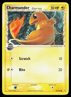 Charmander 49/100 Common Crystal Guardians Pokemon Card - Image 1