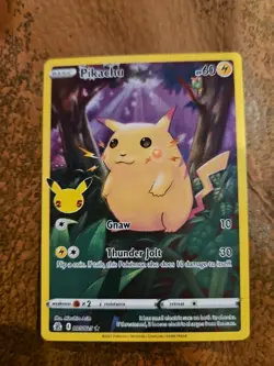 Pokemon TCG Celebrations Pikachu Holo Rare Card 005/025 25th Anniversary Edition - Image 1