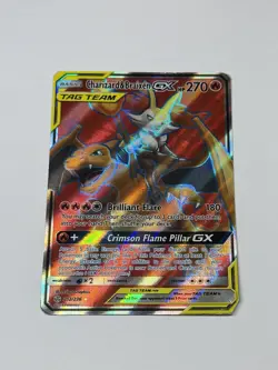 Charizard & Braixen GX 212/236 Full Art Tag Team Cosmic Eclipse Pokemon Card TCG - Image 1