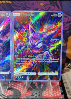 3 card Set Pokemon Gengar Evolution Set ACG Custom Made FanArt Holo With Texture - Image 4