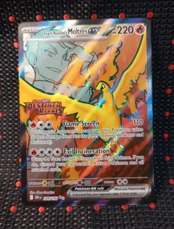 Pokemon TCG Team Rockets Moltres EX#208/182 Destined Rivals Stamped - Image 1
