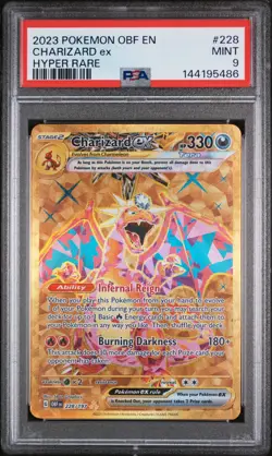 2023 POKEMON OBF EN-OBSIDIAN FLAMES HYPER RARE #228 CHARIZARD EX PSA 9 - Image 1