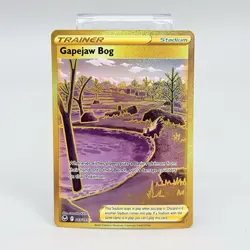 Gapejaw Bog 213/195 Full Art Secret Rare Holo Gold Pokemon Silver Tempest NM - Image 1