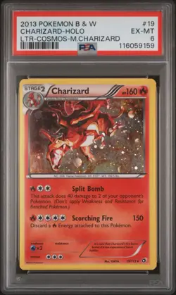 2013 Charizard 19 Cosmos Holo PSA 6 Pokemon Black & White - Image 1