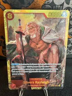 One Piece Namco Silvers Rayleigh OP08-118 Two Legends Foil Secret Rare 8 8000 - Image 1