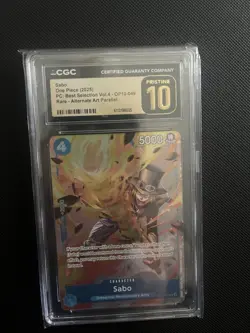 One Piece Sabo CGC 10 PC Best Selection Vol 4 Alt Art Parallel Sabo OP10-049 - Image 1