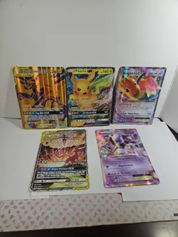 Pokemon Jumbo Card Lot With Sun & Moon Promos & X-Y Era Mewtwo & Dragonite - Image 1