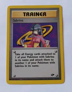 Vintage Trainer SABRINA Pokemon Gym Challenge - 110/132 🌟 NM 🌟 Pokemon Card - Image 1
