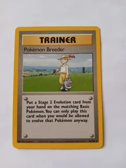 Vintage Trainer POKEMON BREEDER 76/102 Rare Base Pokemon Card 1999 Sugimori 🌟NM - Image 1