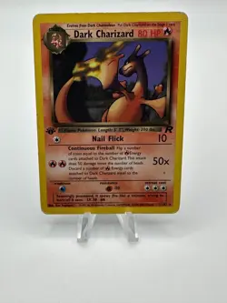 Dark Charizard 21/82 Team Rocket Unlimited 1999 Pokemon Card Game MP to HP - Image 1