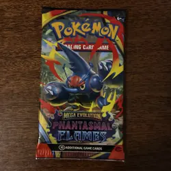 Pokemon TCG Mega Evolution Phantasmal Flames Booster Pack New Sealed - Image 1
