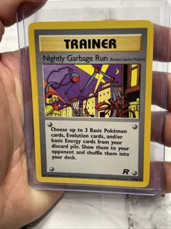 Pokemon TCG Team Rocket Nightly Garbage Run Trainer 77/82 Regular Uncommon NM - Image 1