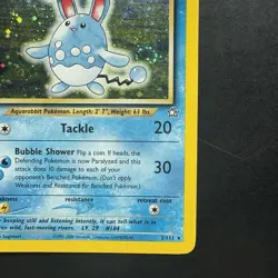Pokemon Vintage Holo Azumarill Neo Genesis 2/111 WotC Swirl - Image 4