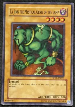 Yugioh La Jinn the Mystical Genie Unlimited Edition Super Rare RP01-EN085 LP - Image 1