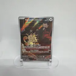 Pokemon TCG Team Rockets Meowth Card 203/182 Destined Rivals NM Full Art - Image 1