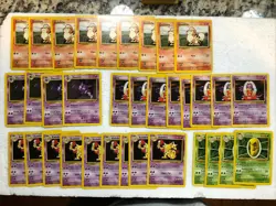 Lot Of 107- Vintage Pokemon Uncommon Base Set Cards - Image 2