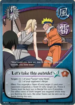 Let's take this outside! - PR-022 - Common - 1st Edition Promo Cards NM/LP - Nar - Image 1