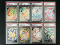 Pokemon Evolving Skies Full Art Eeveelution V Lot 8 Graded Cards English PSA 9 - Image 1