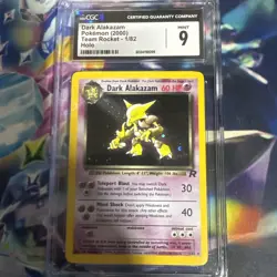 CGC 9 MINT Dark Alakazam 2000 Team Rocket 1/82 Holo Pokemon Card - Image 1
