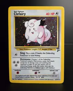 Pokemon TCG - CLEFAIRY - #6 - HOLO RARE - UNLIMITED - BASE SET 2 (2000) - MP/LP - Image 1