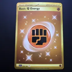 Basic Fighting Energy GOLD SECRET RARE 258/198 Scarlet & Violet Pokemon TCG - Image 1