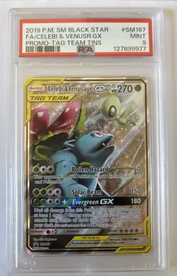 Celebi & Venusaur GX SM167 Holo Pokemon TCG Psa 9 - Image 1