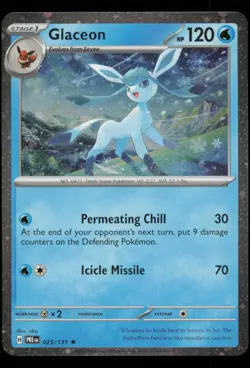 Glaceon 025/131 Pokemon Prismatic Evolutions COSMOS Promo Near Mint - Image 1