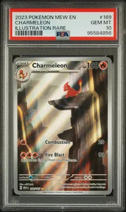 Charmeleon 169/165 Illustration Rare 2023 Pokemon Mew EN PSA 10 GEM MT - Image 3