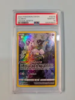2023 Pokemon Mew Full Art Rare Holo Crown Zenith PSA 10 Gem Mint - Image 1