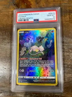 POKEMON 2023 SWSH Crown Zenith Full Art MEW #GG10 PSA 10 Gem Mint RARE - Image 1
