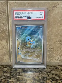 2023 POKEMON MEW EN-151 ILLUSTRATION RARE #170 SQUIRTLE PSA 9 - Image 1