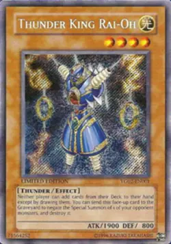 Yugioh! LP Thunder King Rai-Oh - YG02-EN001 - Secret Rare - Limited Edition Ligh - Image 1