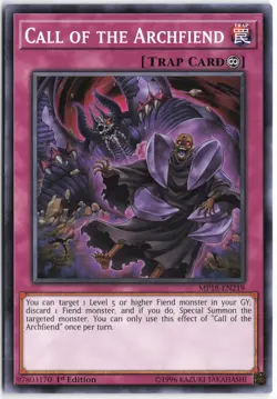Yugioh - Call of the Archfiend MP18-EN219 1st Edition - 2018 Mega-Tins Mega Pack - Image 1