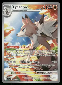 Pokemon Cards Lycanroc 166/159 Journey Together Illustration Rare NM - Image 1