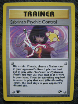 Carte Pokemon Wizards Gym Challenge- Sabrina's Psychic Control 121/132 Edition 1 - Image 1