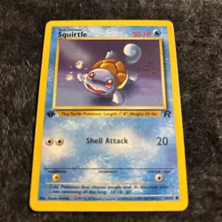 Pokemon TCG Team Rocket 68/82 Squirtle 1st Edition LP - Image 1
