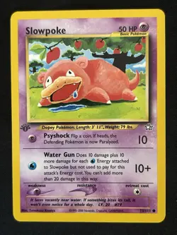 Pokemon Slowpoke 73/111 Neo Genesis Regular 1st Edition - Image 1