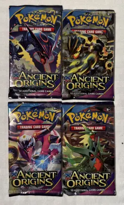 Pokemon TCG XY Ancient Origins Booster Park Art Set Factory Sealed 4 packs - Image 1