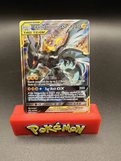 NM Pikachu & Zekrom GX SM168 Alternate Art Promo Holo Pokemon Card-c - Image 1